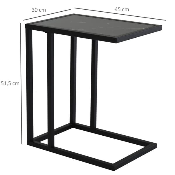 Rootz Sofa Sidebord - Sofabord - Hjørnebord - Langtidsholdbar kvalitet - 45L x 30W x 51,5H cm