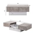 Miniatyrbillede 3 af 9: Rootz Universal Sofabord - Stuebord - Højglans finish - Praktisk opbevaring - 102L x 60W x 40H cm