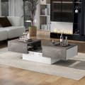 Miniatyrbillede 5 af 9: Rootz Universal Sofabord - Stuebord - Højglans finish - Praktisk opbevaring - 102L x 60W x 40H cm