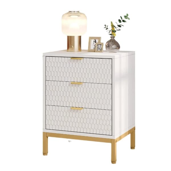 Rootz Elegant sengebord - Natbord - Skuffekiste - Rigelig opbevaring - 50 cm Længde x 40 cm Dybde x 65,5 cm Højde