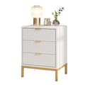 Miniatyrbillede 1 af 9: Rootz Elegant sengebord - Natbord - Skuffekiste - Rigelig opbevaring - 50 cm Længde x 40 cm Dybde x 65,5 cm Højde