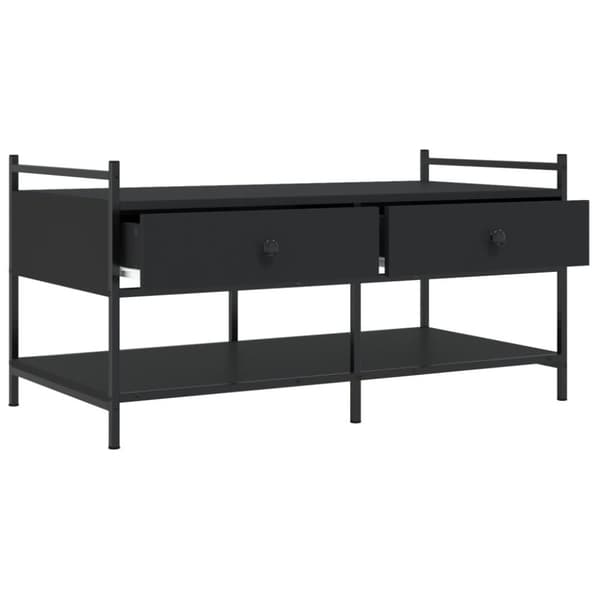 Soffbord svart 99x50x50 cm konstruerat trä