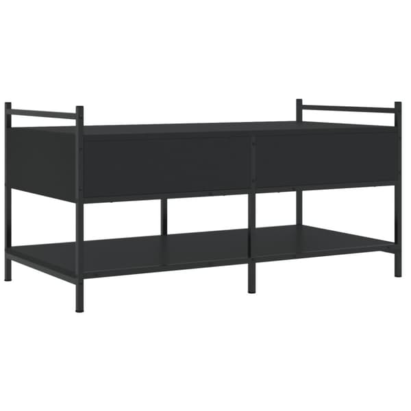 Soffbord svart 99x50x50 cm konstruerat trä