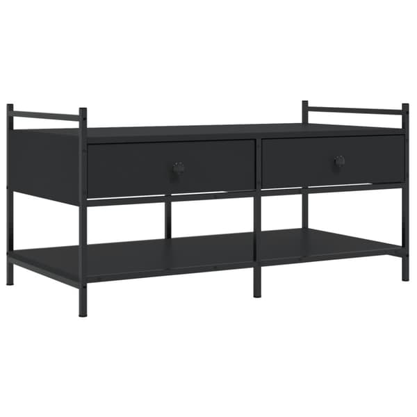 Soffbord svart 99x50x50 cm konstruerat trä