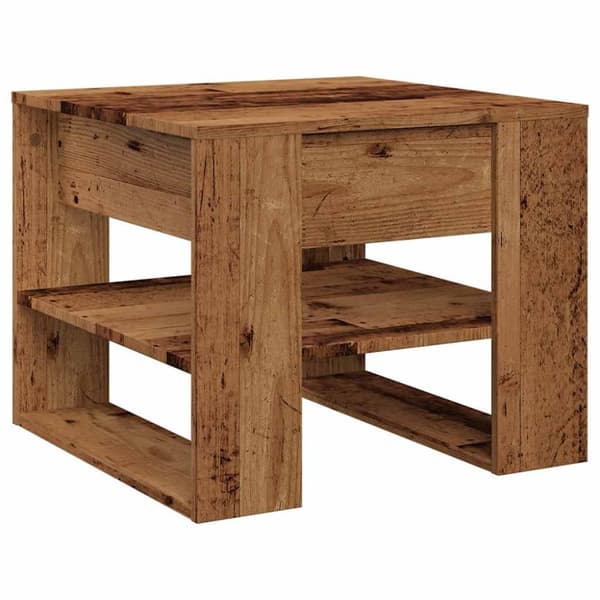 Soffbord gammalt trä 55,5x55x45 cm konstruerat trä