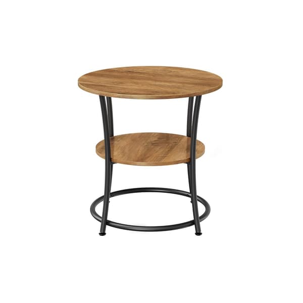Sidebord med 2 hylder og stålramme