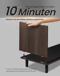 Miniatyrbillede 3 af 6: TV møbler Super hurtig samling moderne asbruin blæk sort