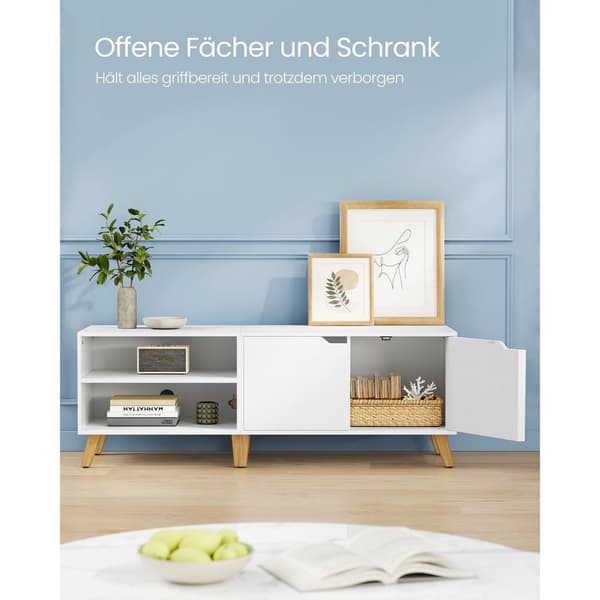TV-möbler-med 2 dörrar-40 × 140 × 50 cm-vita