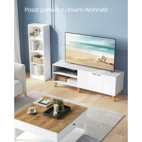 TV-möbler-med 2 dörrar-40 × 140 × 50 cm-vita