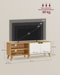 Miniatyrbillede 4 af 6: TV møbler-140 cm lang naturlig eg & crème hvid