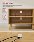 Miniatyrbillede 5 af 6: TV møbler-140 cm lang naturlig eg & crème hvid