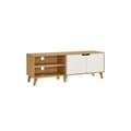 Miniatyrbillede 1 af 6: TV møbler-140 cm lang naturlig eg & crème hvid