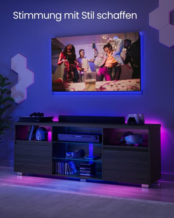TV -møbler med LED -belysning op til 70 tommer