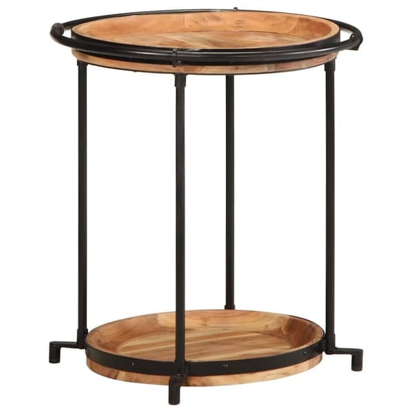 vidaXL Sidebord Ø55x60 cm heltre akasie