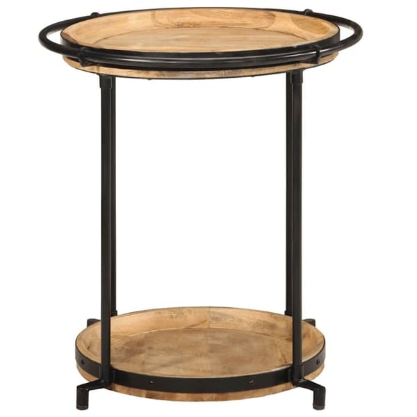 vidaXL Sidebord Ø55x60 cm heltre mango