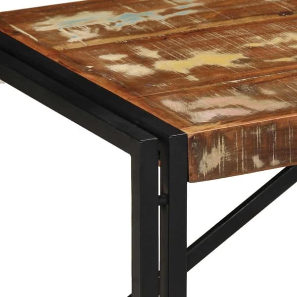 vidaXL sofabord 100x50x35 cm massivt genbrugstræ flerfarvet