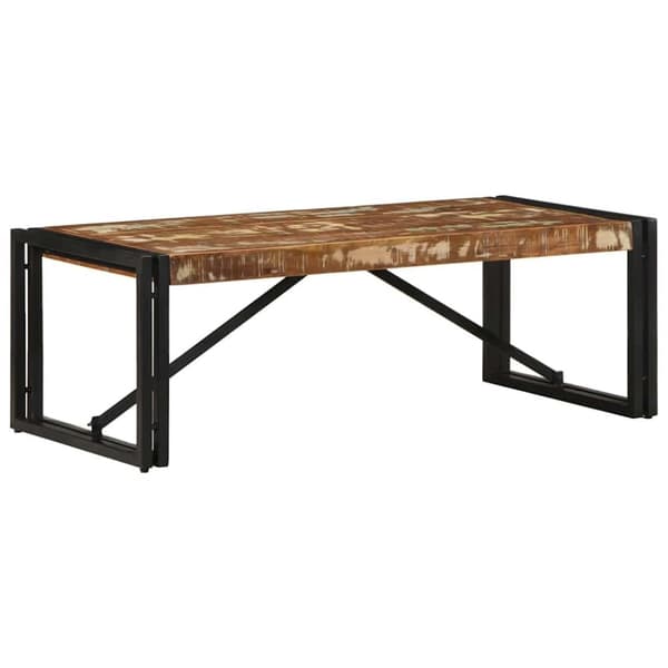 vidaXL sofabord 100x50x35 cm massivt genbrugstræ flerfarvet