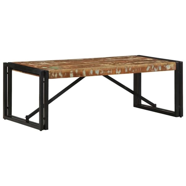 vidaXL sofabord 100x50x35 cm massivt genbrugstræ flerfarvet