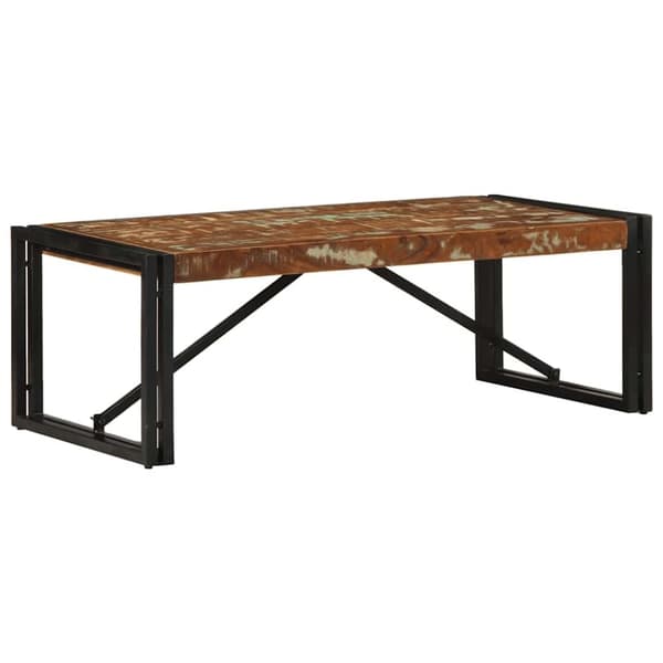 vidaXL sofabord 100x50x35 cm massivt genbrugstræ flerfarvet
