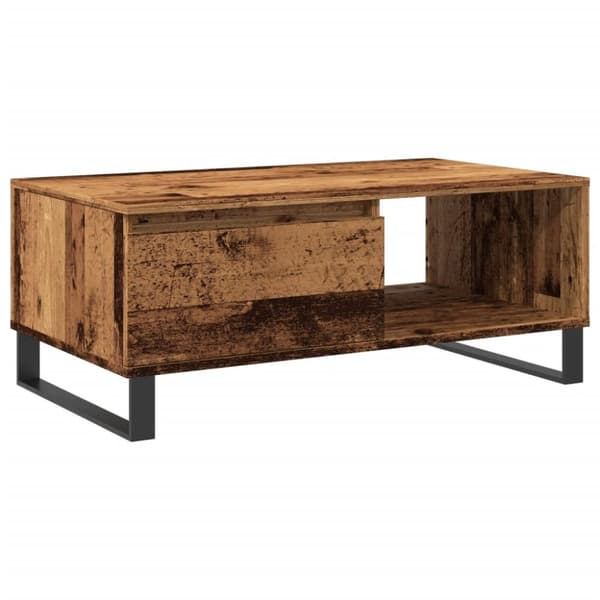 vidaXL sofabord 90x50x36,5 cm konstrueret træ gammeldags træ