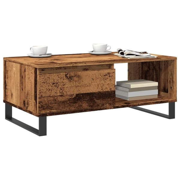 vidaXL sofabord 90x50x36,5 cm konstrueret træ gammeldags træ