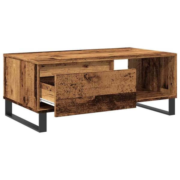vidaXL sofabord 90x50x36,5 cm konstrueret træ gammeldags træ
