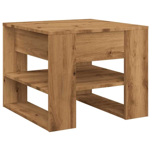 vidaXL Salongbord artisan eik 55,5x55x45 cm konstruert tre