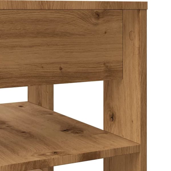 vidaXL Salongbord artisan eik 55,5x55x45 cm konstruert tre