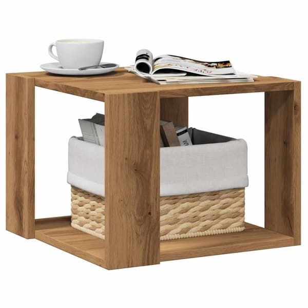 vidaXL Soffbord artisan ek 40x40x30 cm konstruerat trä