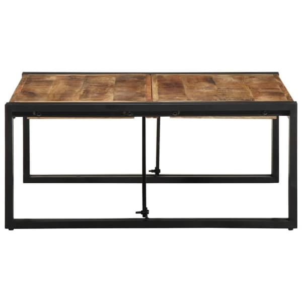 vidaXL Soffbord 80x80x35 cm massivt grovt trä mango