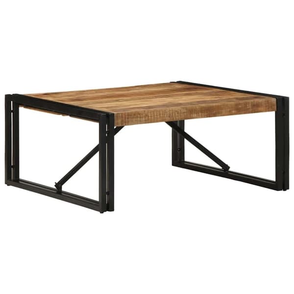 vidaXL Soffbord 80x80x35 cm massivt grovt trä mango