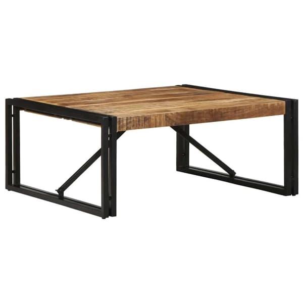 vidaXL Soffbord 80x80x35 cm massivt grovt trä mango