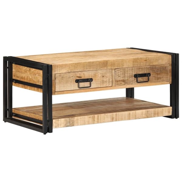 vidaXL sofabord 90x50x38 cm massivt ru mangotræ