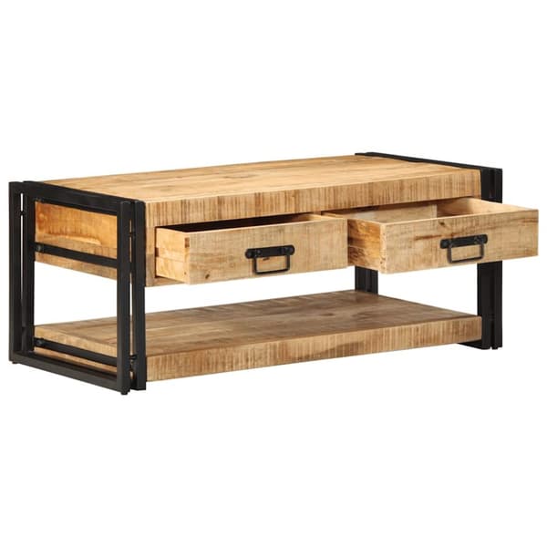 vidaXL sofabord 90x50x38 cm massivt ru mangotræ