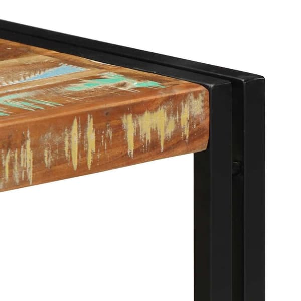 vidaXL sofabord 50x50x35 cm massivt genbrugstræ flerfarvet