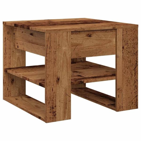 vidaXL Salongbord gammelt tre 55,5x55x45 cm konstruert tre