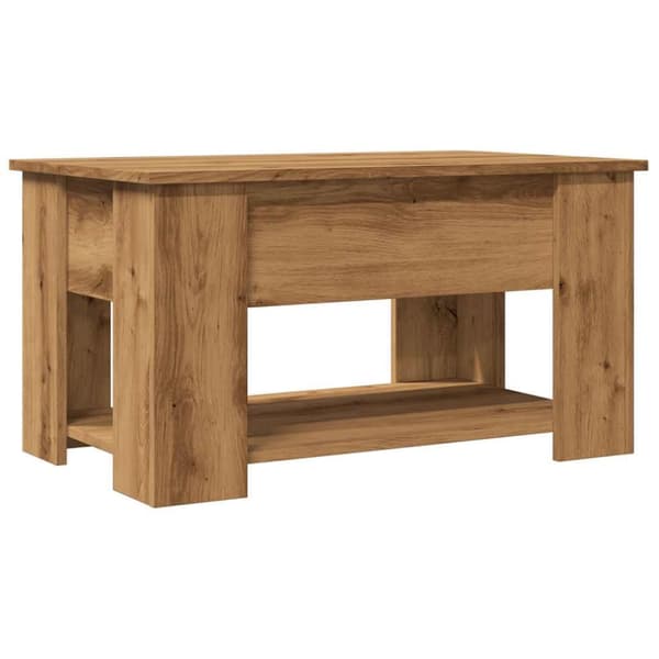 vidaXL sofabord 79x49x41 cm konstrueret træ kunsteg