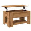 Miniatyrbillede 9 af 11: vidaXL sofabord 79x49x41 cm konstrueret træ kunsteg