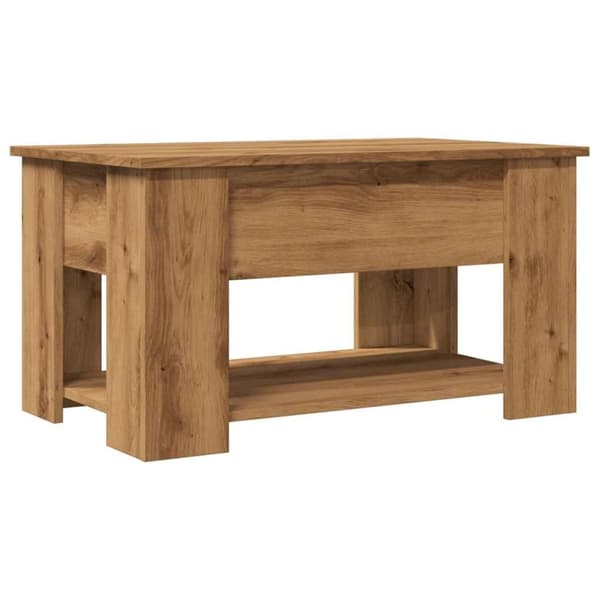 vidaXL sofabord 79x49x41 cm konstrueret træ kunsteg