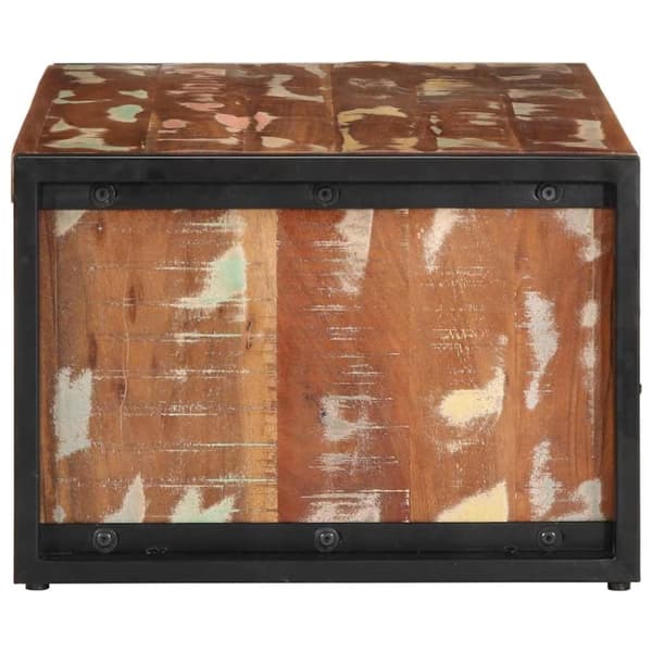 vidaXL sofabord 90x50x36 cm massivt genbrugstræ flerfarvet