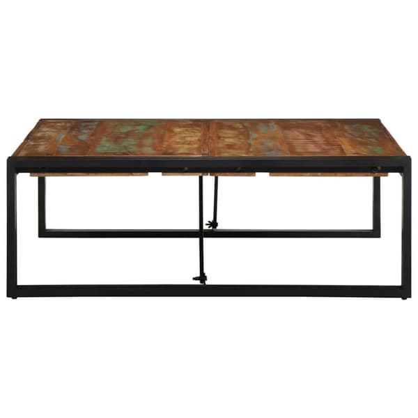 vidaXL sofabord 100x100x35 cm massivt genbrugstræ flerfarvet