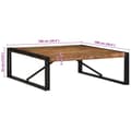 Miniatyrbillede 9 af 11: vidaXL sofabord 100x100x35 cm massivt genbrugstræ flerfarvet