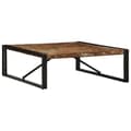 Miniatyrbillede 11 af 11: vidaXL sofabord 100x100x35 cm massivt genbrugstræ flerfarvet