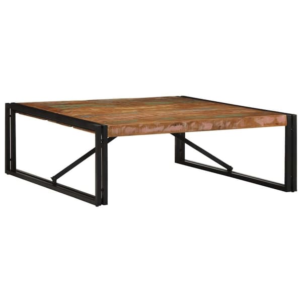 vidaXL sofabord 100x100x35 cm massivt genbrugstræ flerfarvet