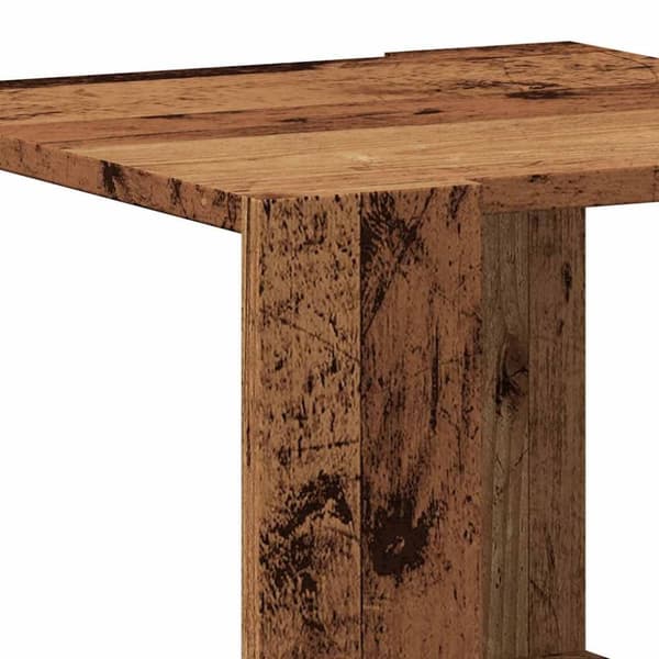 vidaXL sofabord 40x40x30 cm konstrueret træ antikt træ