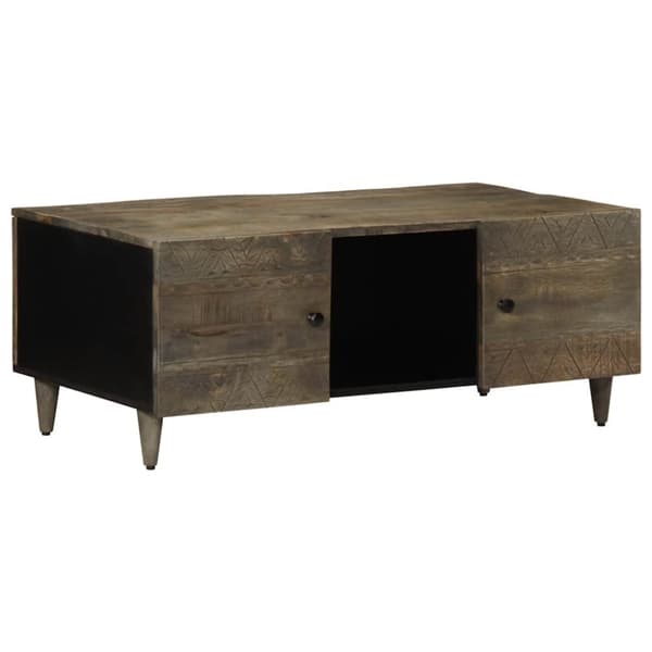 vidaXL sohvapöytä vaaleanharmaa 100x54x40 cm massiivipuu mango