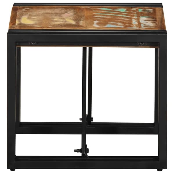 vidaXL Salongbord flerfarget 40x40x35 cm gjenvunnet heltre