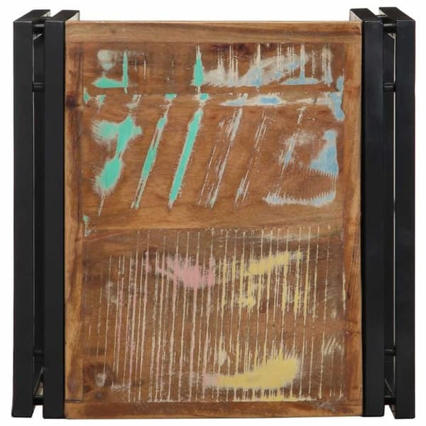 vidaXL Salongbord flerfarget 40x40x35 cm gjenvunnet heltre