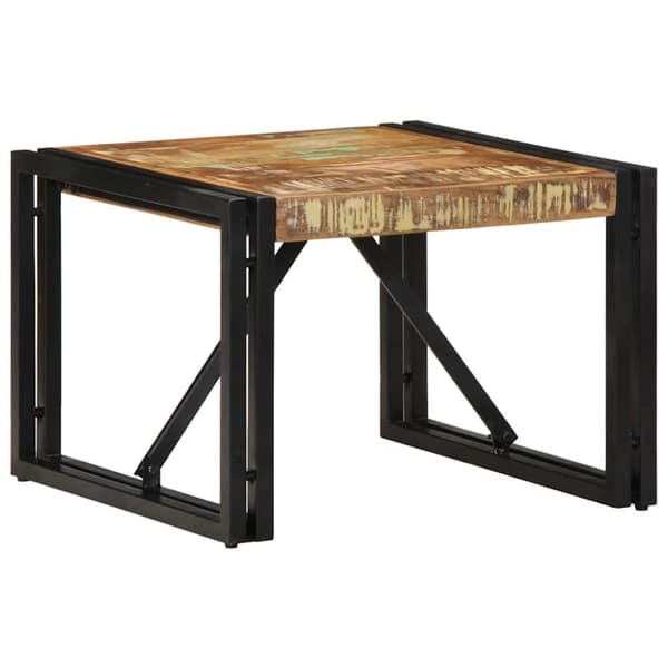 vidaXL Salongbord flerfarget 50x50x35 cm gjenvunnet heltre