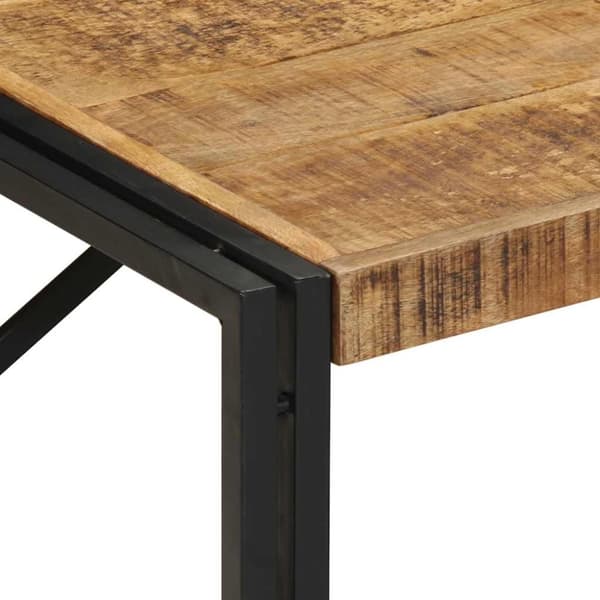 vidaXL Salongbord 100x100x35 cm grovt heltre mangotre